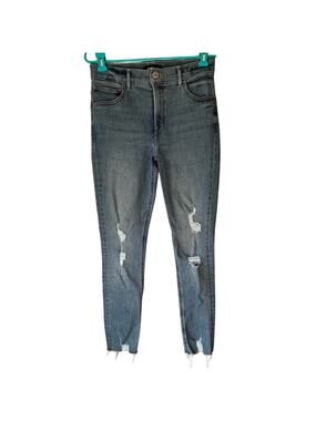 Express Distressed Stretch+ Ankle Skinny High Rise Jean Size 4 Regular